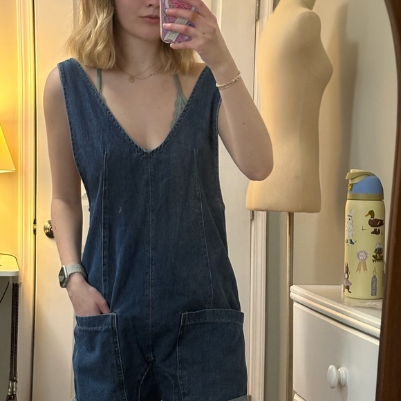 Free People High Roller Denim Overalls - Picture 6 of 6